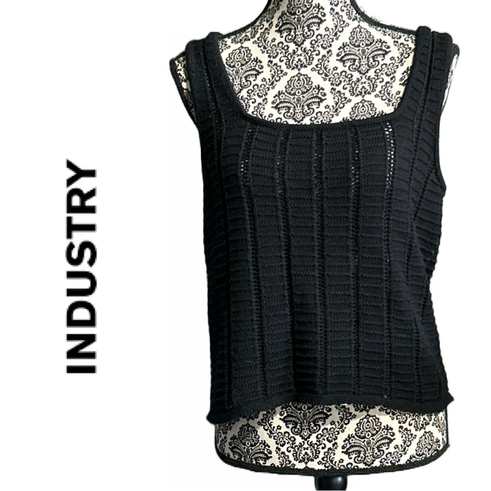 Industry Women’s 100 Cotton Black‎ Knit Tank Top - Size L